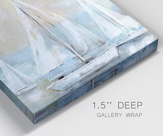 Renditions Gallery Sail Away Wall Art, Premium Gallery Wrapped Canvas Decor, Ready to Hang, 24 in H x 24 in W, Made in America Print