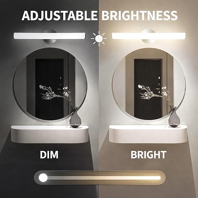 LED Bathroom Vanity Light, 16W 24inch Bathroom Lights Fixture,1600LM Led Vanity Lights Bar, 4000K Natural White Bath Wall Lighting Fixture Sconce Indoor, Vanity Light Fixtures Over Mirror