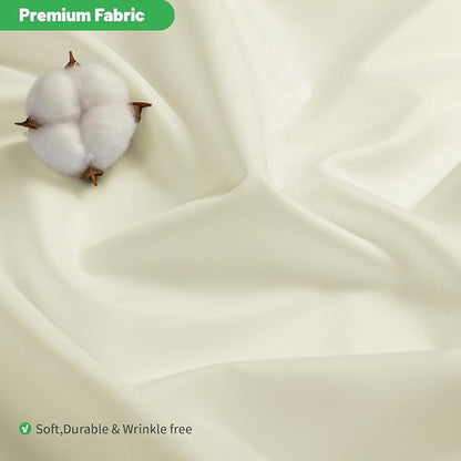 eachope Waterproof Fabric Shower Curtain Liner,72x72 Inch Cream,1 Pack | 3 Heavy-Duty Magnets,Machine Washable,Durable Rustproof Grommets,Hotel Quality,Easy Care,Secure Fit for Bathroom
