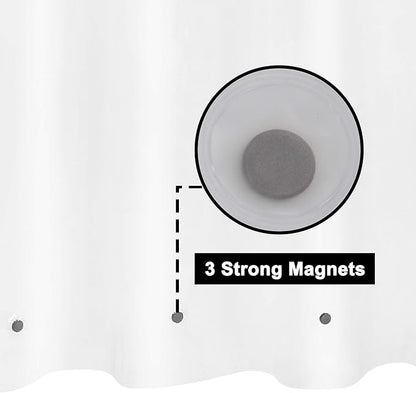 Barossa Design Frosted Stall Shower Curtain Liner with 3 Magnets - 36" x 72", Waterproof PEVA Shower Liner for Small Bathroom Stall, PVC Free, Metal Grommets - Frost, 36X72 (Pack of 2)