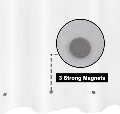 Barossa Design Frosted Shower Curtain Liner - Premium PEVA Shower Liner for Bathroom, BPA & PVC Free, No Chemical Smell, Lightweight Bath Curtain with 3 Magnets, Metal Grommets - Frost, Standard Size