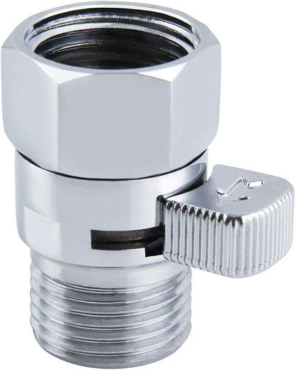 Shower Valve, Aomasi Brass Constructed Shut Off Valve Gate Flow Rate Regulator Water Flow Controller Universal Shower Head Hose Switch with Lever Handle Chrome