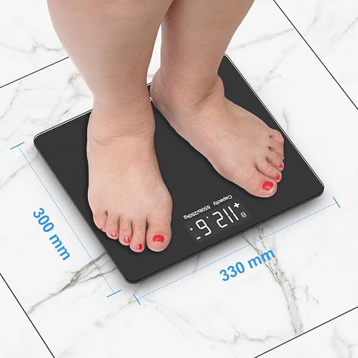 550lbs/250kg Scale for Body Weight Bathroom: Digital Scales Accurate with BMI Via Smart APP, Capacity Weight Scales, Extra-High Capacity, Bright LED Display & Large Clear Numbers