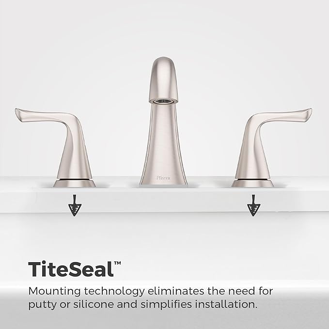 Pfister Willa Bathroom Sink Faucet, 8-Inch Widespread, 2-Handle, 3-Hole, NSF Certified, Spot Defense Brushed Nickel Finish, LF049MALGS