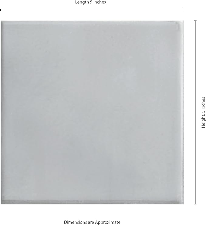 M S International Renzo Sky Glossy Ceramic Square Wall Tile for Bathroom, Kitchen Backsplash, Accent, and Shower - Sample