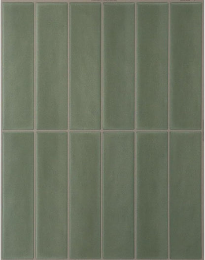 Smart Tiles Peel and Stick backsplash, Stacked Olive Green, 11.43"x9" | Pack of 5 (3.5 sq ft), Matte, Heat/Moisture Resistant, Low VOC, Kitchen/Bathroom, Renter Friendly, Made in Canada