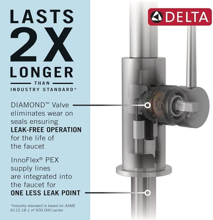 DELTA FAUCET Cassidy Gold Kitchen Faucet Touch, Touch Kitchen Faucets with Pull Down Sprayer, Kitchen Sink Faucet, Delta Touch2O Technology, Lumicoat Champagne Bronze 9197T-CZ-PR-DST