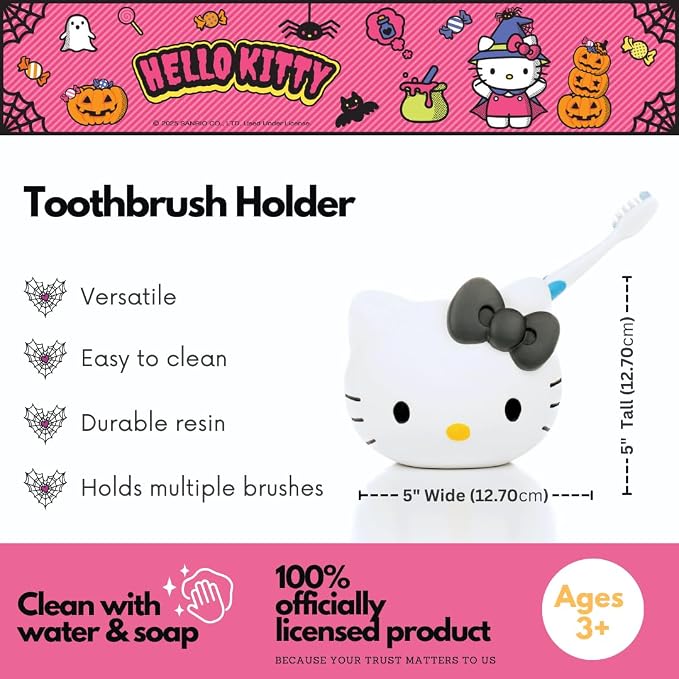 Sanrio Hello Kitty Toothbrush Holder - Makeup Brushes/Pens Tumbler, (Official Peanuts Product) by Franco