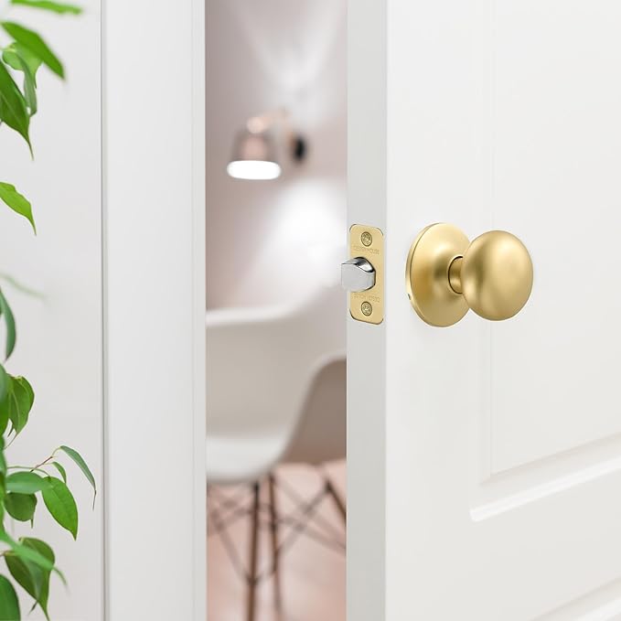 Design House 726943 Cambridge Passage Hall and Closet Door Knob Satin Gold