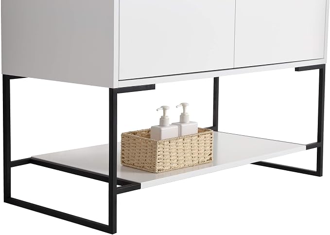 36 Inch Bathroom Vanity with Sink - Modern Knob Free Design, Elegant Space-Saving Solution for Your Bathroom - Durable, Bathroom Vanities for a Contemporary Look - Urbania Collection