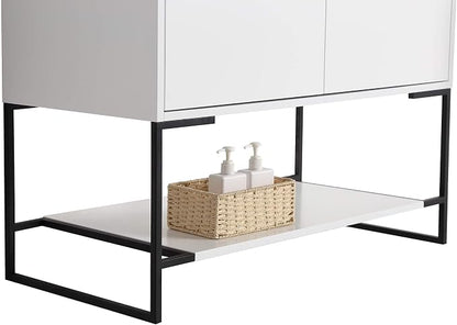 36 Inch Bathroom Vanity with Sink - Modern Knob Free Design, Elegant Space-Saving Solution for Your Bathroom - Durable, Bathroom Vanities for a Contemporary Look - Urbania Collection