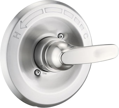 Shower Trim Kit Compatible with Delta 13/14 Series, Shower Cover Plate with Handle (Valve& Catridge Not Inclued) (Brushed Nickel)