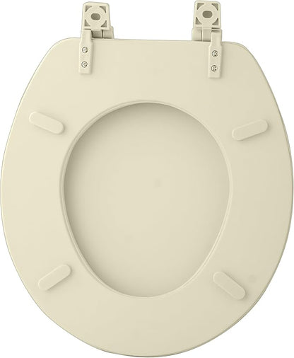 Soft Standard Vinyl Toilet Seat, Bone, 17 in | Toilet-Seat Construction: Contoured Seat Profile and Durable Finish Create a Polished Fixture Update.