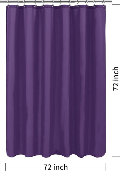 ALYVIA SPRING Waterproof Fabric Shower Curtain or Liner Royal Purple, 72x72 | 3 Magnets, Soft Cloth & Hotel Quality, Machine Washable, Light-Weight, Standard Size