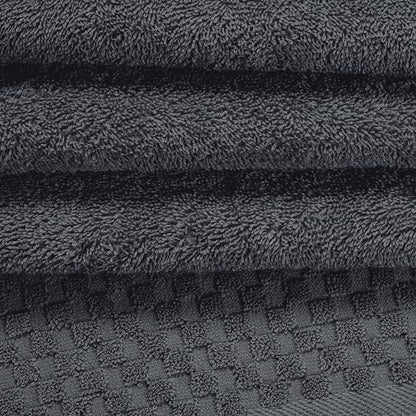 MyOwn Ultra Soft 3 Pack Cotton Towel Set, Contains a Bath Towels 28x55 inch, a Hand Towels 16x24 inch & a Wash Coths 12x12 inch, Ideal Everyday use, Compact & Lightweight - Charcoal Grey