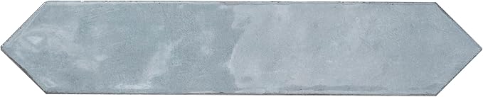M S International Renzo Denim Glossy Ceramic Picket Wall Tile for Bathroom, Kitchen Backsplash, Accent Wall, and Shower - Sample
