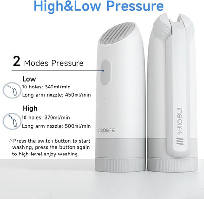 Portable Bidet | High Pressure Travel Bidets with Adapter | Rechargeable Portable Electric Bidets for Men & Women Cleaning | Portable Bidet for Travel
