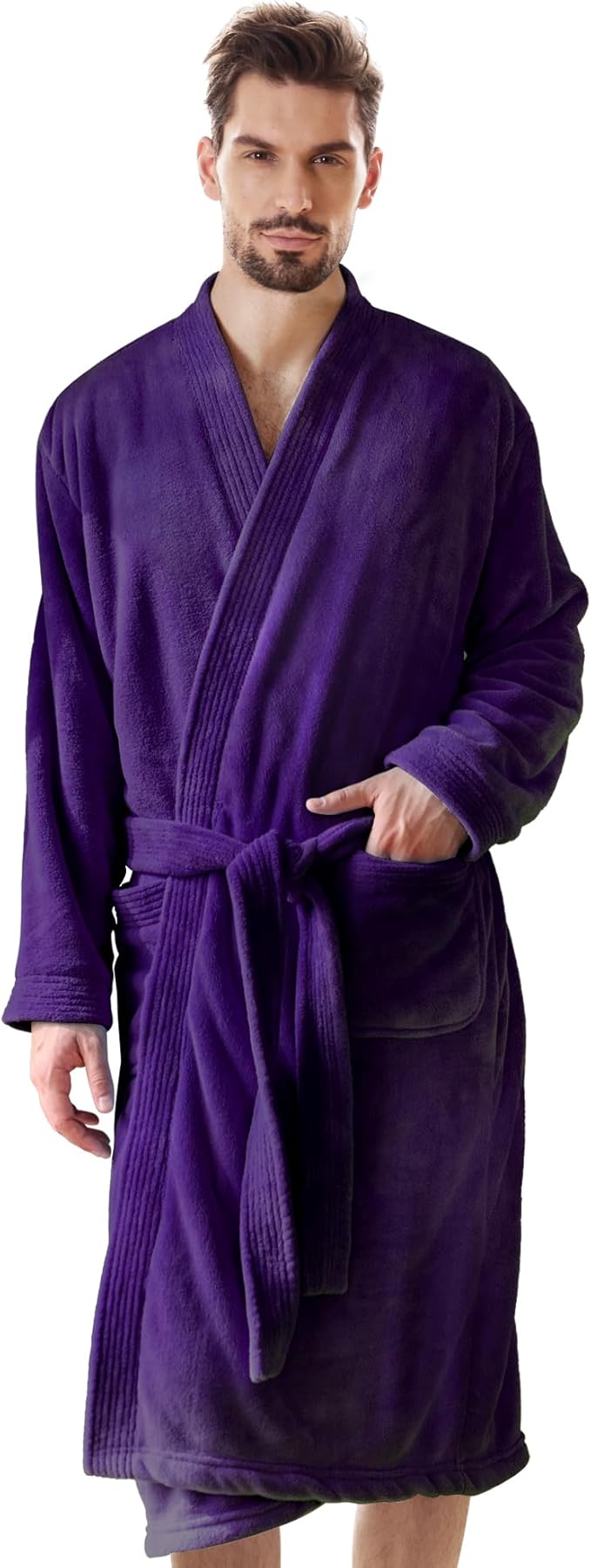 PJGGZ Towel Robe for Men - Ultra-Absorbent Soft Quick Dry Towel Bathrobe Kimono for Shower, Spa & Hotel