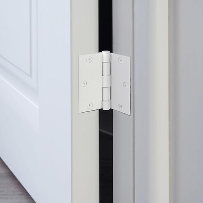 Design House 9-Pack Painted White Interior Door Hinges – 3.5-inch x 3.5-inch – Square Corner Radius Steel Door Hinge – Fits Standard Doors – Design House 185900