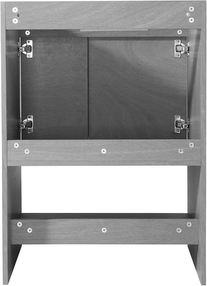 Phoenix 24 Inch Bathroom Vanity with Sink – Modern Design, Soft-Close Doors, Storage Drawers, Durable Build – Classic Grey Vanity for Small Bathrooms (Full Assembly Required)
