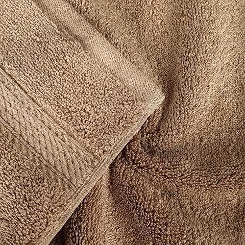 Superior Egyptian Cotton Plush & Absorbent, Hand Towel Set of 4, Latte