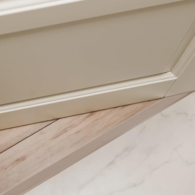 M-D Building Products 49010 1-3/4 in. x 1/8 in. x 36 in. Satin Nickel Aluminum Flat Profile Threshold for Interior Doorways