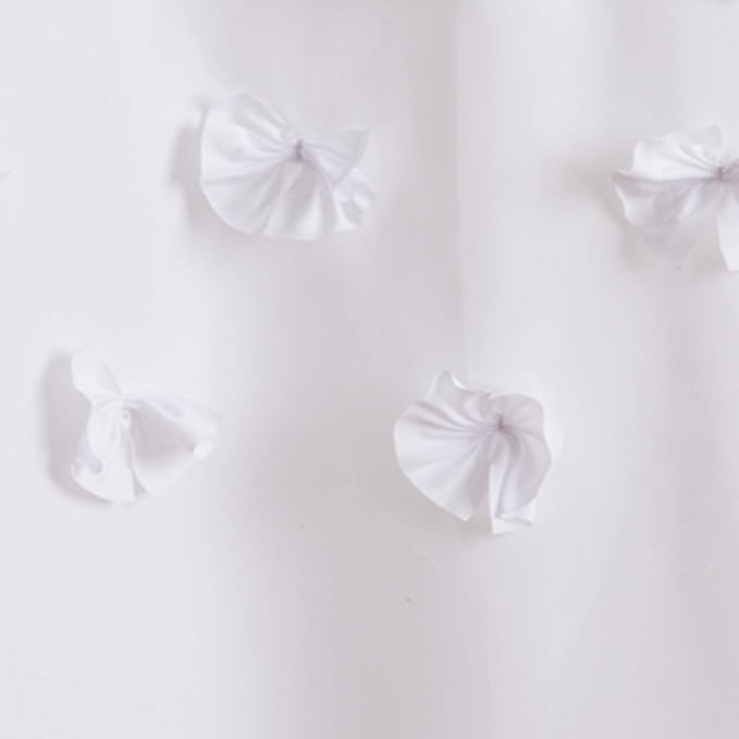 Lush Decor Lucia Shower Curtain, 72" x 72", White