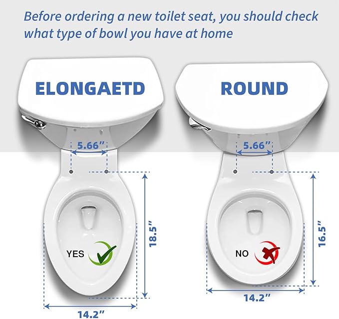 Commercial Heavy Duty Open Front Toilet Seat Without Cover, Thickened Material, Never Loosen, ELONGATED, White(18.5”), 6-Pack