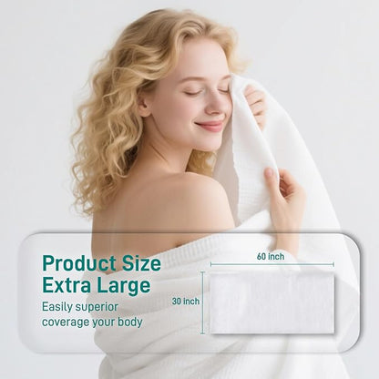 Disposable Bath Towels XXL,Thick Beach Towels for Travel 30"X60" | Extra Large Camping Towels for Hotel,Quick Dry Absorbent Shower Tissue for Body Gym Beach Swimming Spa (20 Count) Travel Pack