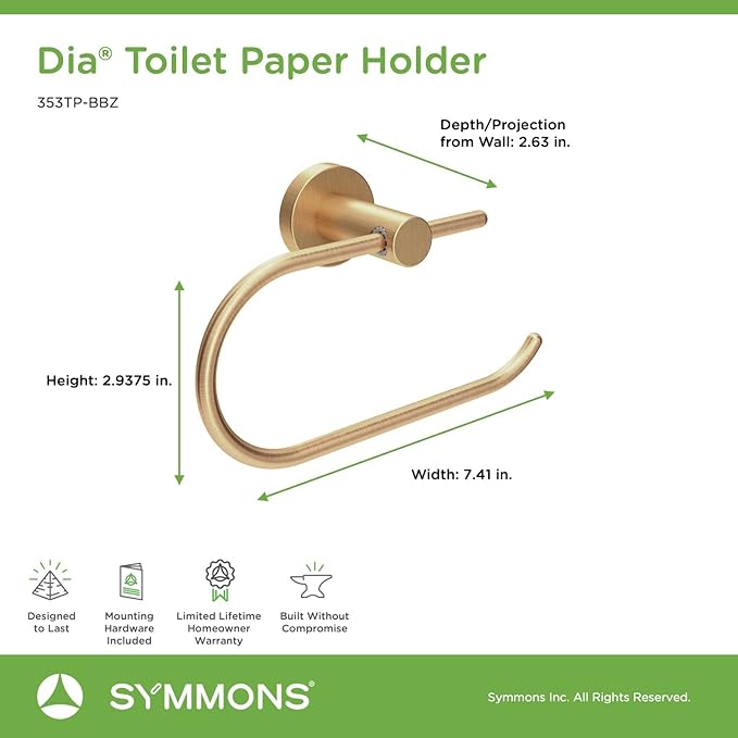 Symmons 35AC4BUNDLEBBZ Bathroom-Hardware, 4 Pieces, Brushed Bronze