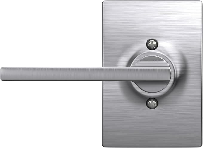 SCHLAGE Latitude Lever with Century Trim Non-Turning Lock, Satin Chrome (F170 LAT 626 CEN)