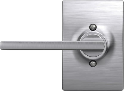 SCHLAGE Latitude Lever with Century Trim Non-Turning Lock, Satin Chrome (F170 LAT 626 CEN)