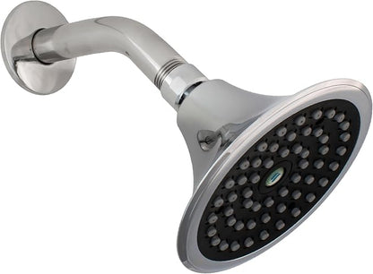 Niagara Conservation 1.5 GPM Sava Fixed-Mount Wide Spray Showerhead with 360 Degree Ball Joint Swivel, Adjustable Angle, Chrome Finish