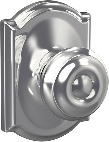 SCHLAGE F10 GEO 625 CAM Camelot Collection Georgian Passage Knob, Bright Chrome