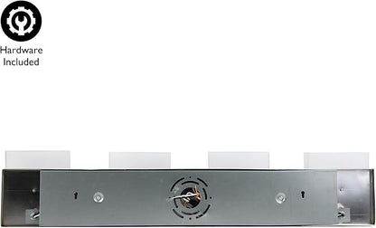 Design House Dove Creek Bathroom Light Fixtures - Traditional 4-Light Vanity Lights for Bathroom - Dimmable Vanity Lights with Frosted Glass – Polished Chrome – Design House, 589671