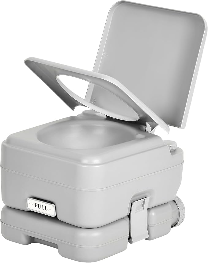 YITAMOTOR 3.17 Gallon Portable Toilet for Camping, RV Travel Potty with Press Flush Pump, Leak-proof Seal Ring for Travel, Boating, Hiking, Trips | RV Travel Potty with Press Flush Pump, Leak-proof Seal Ring for Travel, Boating, Hiking, Trips
