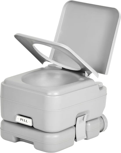 YITAMOTOR 3.17 Gallon Portable Toilet for Camping, RV Travel Potty with Press Flush Pump, Leak-proof Seal Ring for Travel, Boating, Hiking, Trips | RV Travel Potty with Press Flush Pump, Leak-proof Seal Ring for Travel, Boating, Hiking, Trips