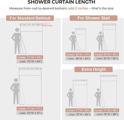 River Dream Linen Textured No Hooks Shower Curtain with Liner,Pink,71x74 | Mesh Top Window,with Snap-in Liner,Heavy Duty Fabric,Quick Dry,Bottom Magnets,Water-Repellent,Washable,Farmhouse Bathroom Set