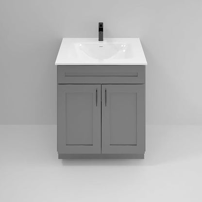 Grey Shaker Sink Base Bathroom Vanity 24"/30"/36" Width (30" Width)