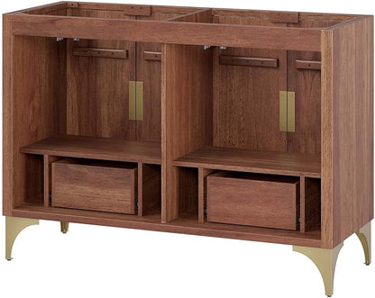 Modway Daylight Bathroom Vanity Cabinet Basin Not Included, 48" Double Sink Compatible, Walnut