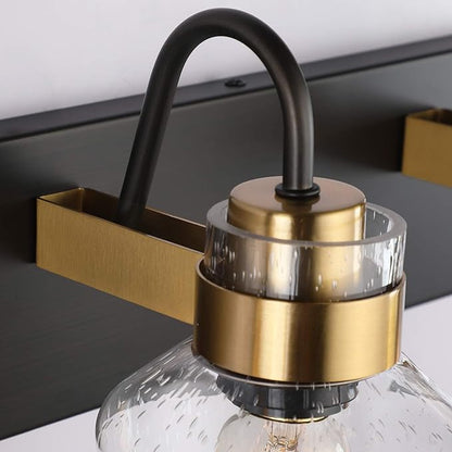 PRESDE Bathroom Vanity Light Fixtures Over Mirror 6 Light Vintage Bronze Brushed Black Bath Vanity Lighting