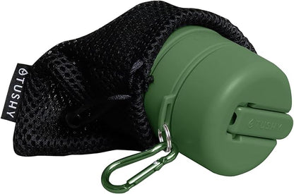 TUSHY Travel Bidet: Collapsible & Expandable for Discreet Portability, Refreshing Clean for Home, Camping, Outdoors & Travel (Helps Hemorrhoid Relief, Peri Bottle for Postpartum Care), Evergreen