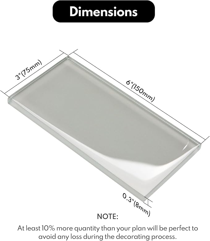 Warm Grey Glass Subway Tile, Glass for Bathroom Kitchen Shower Backsplash Wall, 3 x 6 Inches, 4 Sq.Ft.