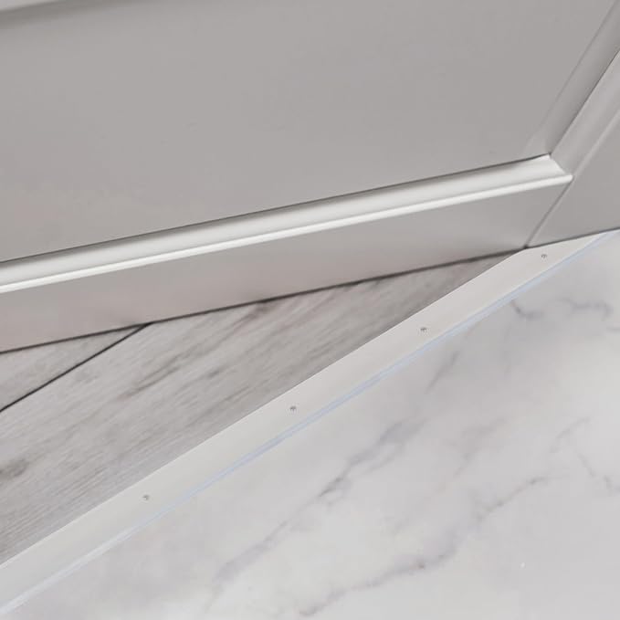 M-D Building Products 11056 1-3/4 in. x 1/8 in. x 36 in. Silver Aluminum Flat-Profile Threshold for Interior Doorways
