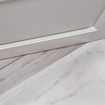 M-D Building Products 11056 1-3/4 in. x 1/8 in. x 36 in. Silver Aluminum Flat-Profile Threshold for Interior Doorways