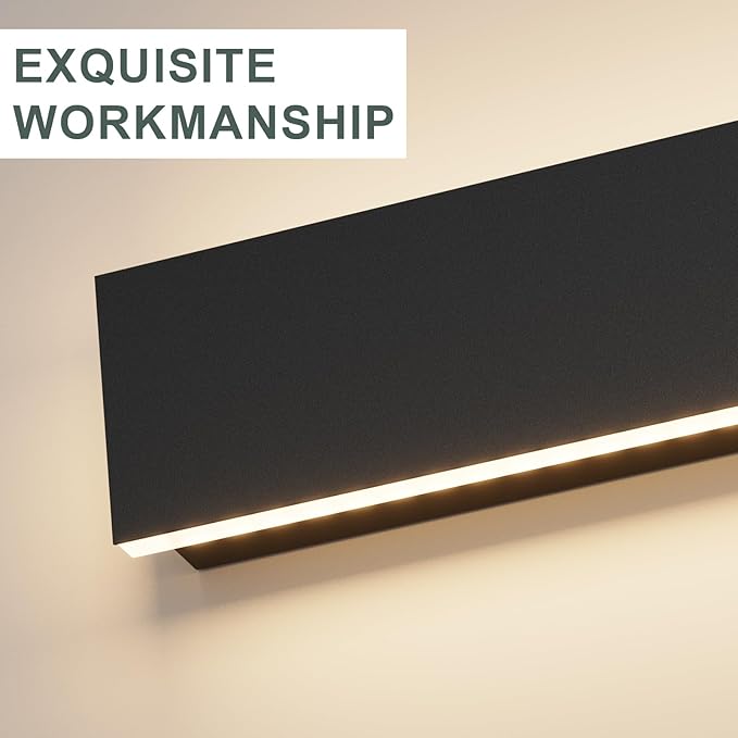 Aipsun Outdoor Lights 2 Pack,Modern Outdoor Wall Light Long Strip LED Wall Sconce IP65 Anti Rust Warm Light Fixture 3000K Exterior Wall Mount Lights for Entrance, Hallway, Garage, Porch