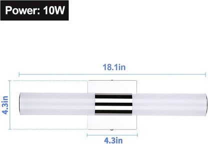 TRLIFE Modern LED Vanity Light - 18.1" x 6" Dimmable, 10W Cool White 6000K Bathroom Vanity Mirror Front Light Fixture