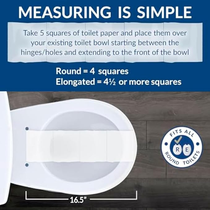 Bemis Alesio Slow Close Toilet Seat, Sleek Chrome Hinges and Adjustable Perfect Fit Wood Seat, Made in USA, Round, White