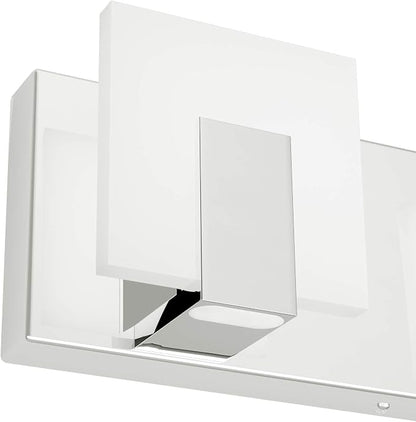Aipsun 6 Lights Modern LED Bathroom Vanity Light Acrylic Stainless Steel Chrome Up and Down Bathroom Wall Light Over Mirror(White Light 6000K)