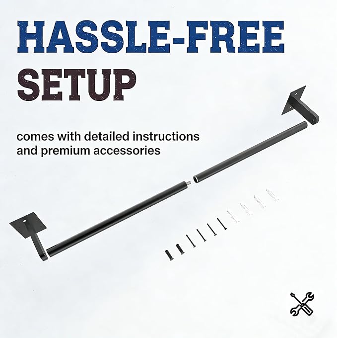 Towel Rack, 24-Inch Towel Holder 304 Stainless Steel, Hardware Set Towel Bar for Bathroom, Kitchen, Cabinet in Hotel or Home, Matte Black & Wall Mounted